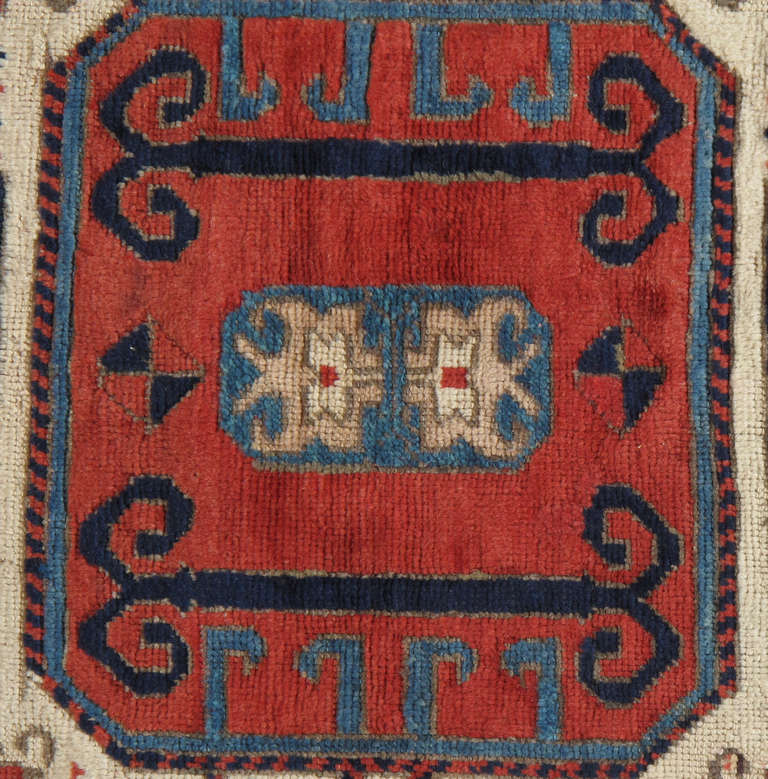 This fine weave Caucasian Rug is from the late 19th. Century. It has a very unique design to the Kazak tribe of carpet. Handsome geometric design, vibrant colors.
4.10x5.8
Please call us for more info.
