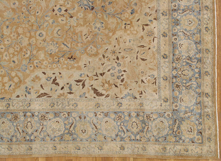 Antique Tabriz rugs are distinguished by their excellent weave and by their remarkable adherence to the classical traditions of Persian rug design. The city of Tabriz, situated in the Northwest region of Persia, was the earliest capital of the