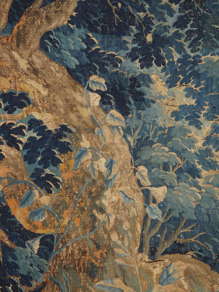 Hand-Crafted Late 17th Century Verdure Tapestry