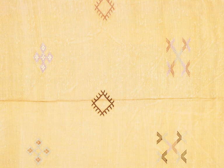 These Magnificent handmade bamboo silk and pure silk blend have perfect texture, style and design. These moroccan kilims are made by berber women in the Atlas Mountains. These One-of-a-kind Moroccan rugs will likely last for generations, because