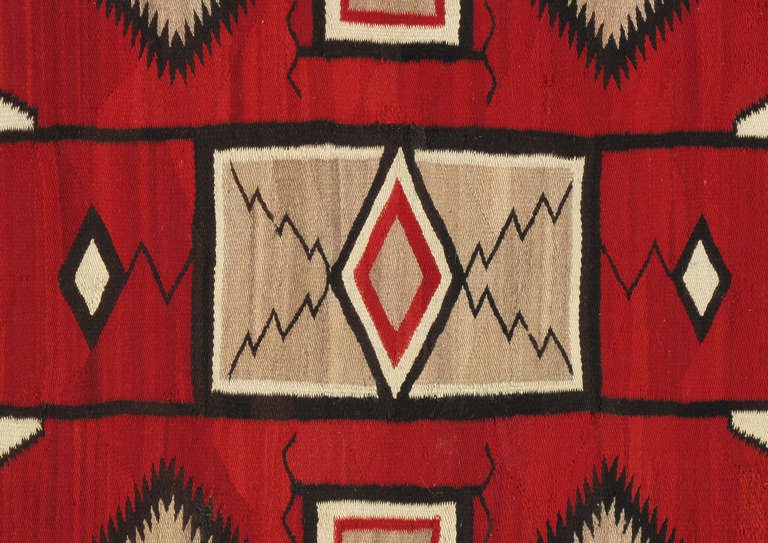 Navajo rugs and blankets are textiles produced by Navajo people of the Four Corners area of the United States. Navajo textiles are highly regarded and have been sought after as trade items for over 150 years. Commercial production of handwoven