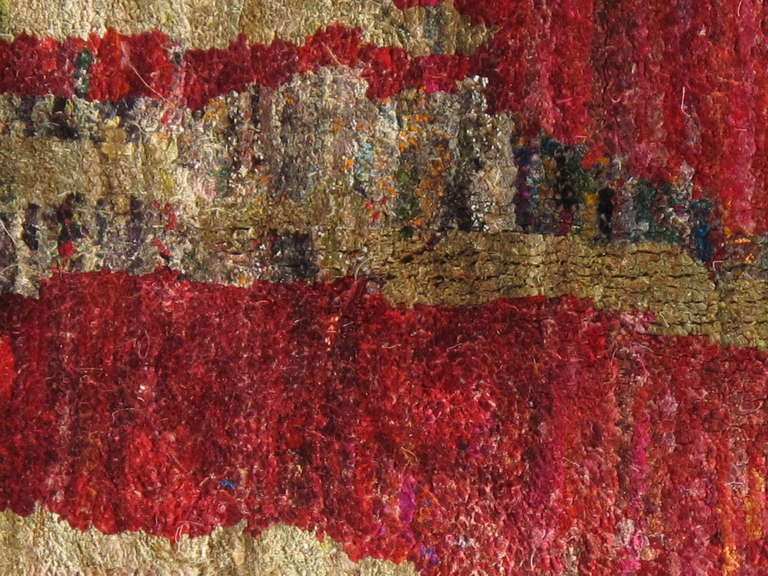 Indian Vintage Silk Sari Rug