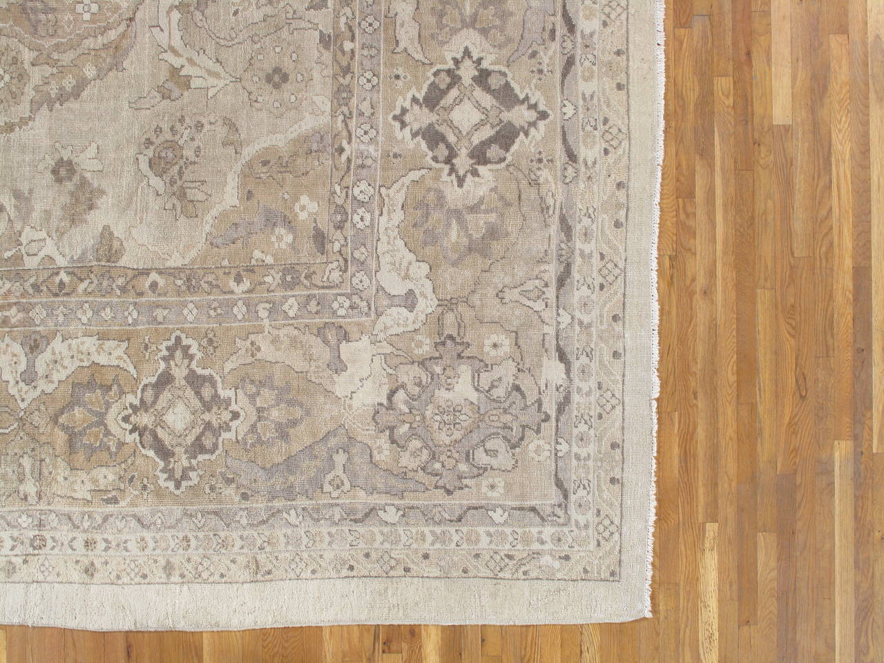 Antique Sultanabad Carpet, Handmade Oriental Rug, Neutral Tn Wool
