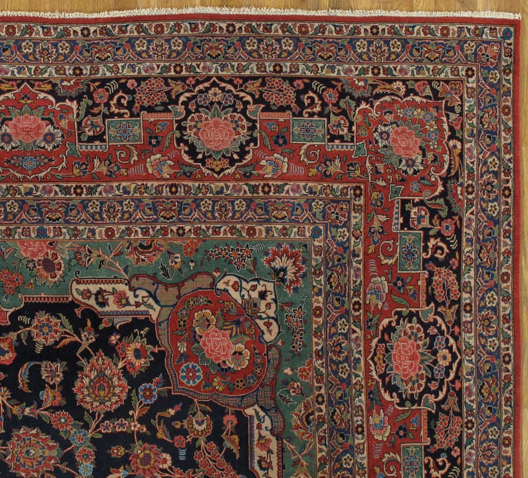 Antique Manchester Kashan Carpet at 1stdibs