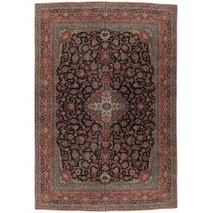 Antique Manchester Kashan Carpet