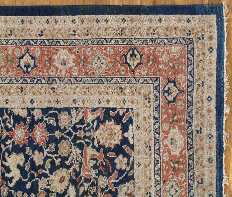 Hand-Knotted Antique Sultanabad Carpet For Sale