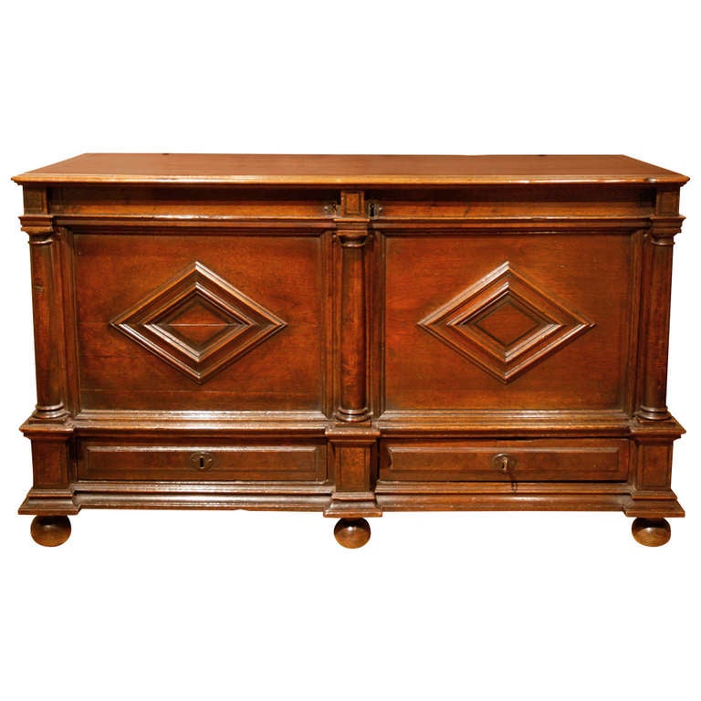 17th Century Virginia Walnut Blanket Chest