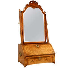Antique A Fine Walnut Veneered Dressing Mirror. Circa 1720.
