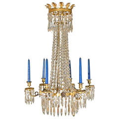  19th Century Fine-Cut Glass Chandelier