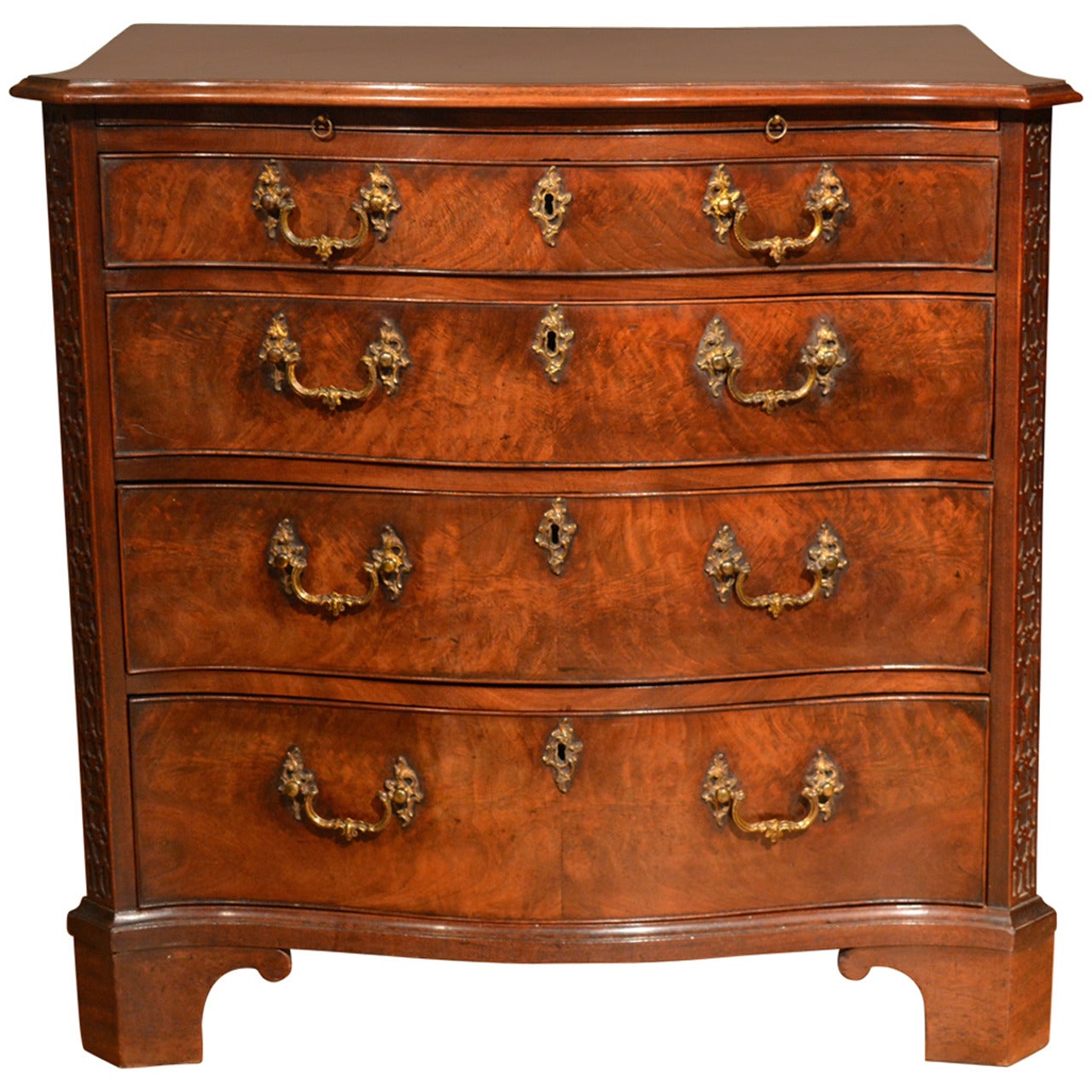 18th Century Small Serpentine Chests of Drawers For Sale