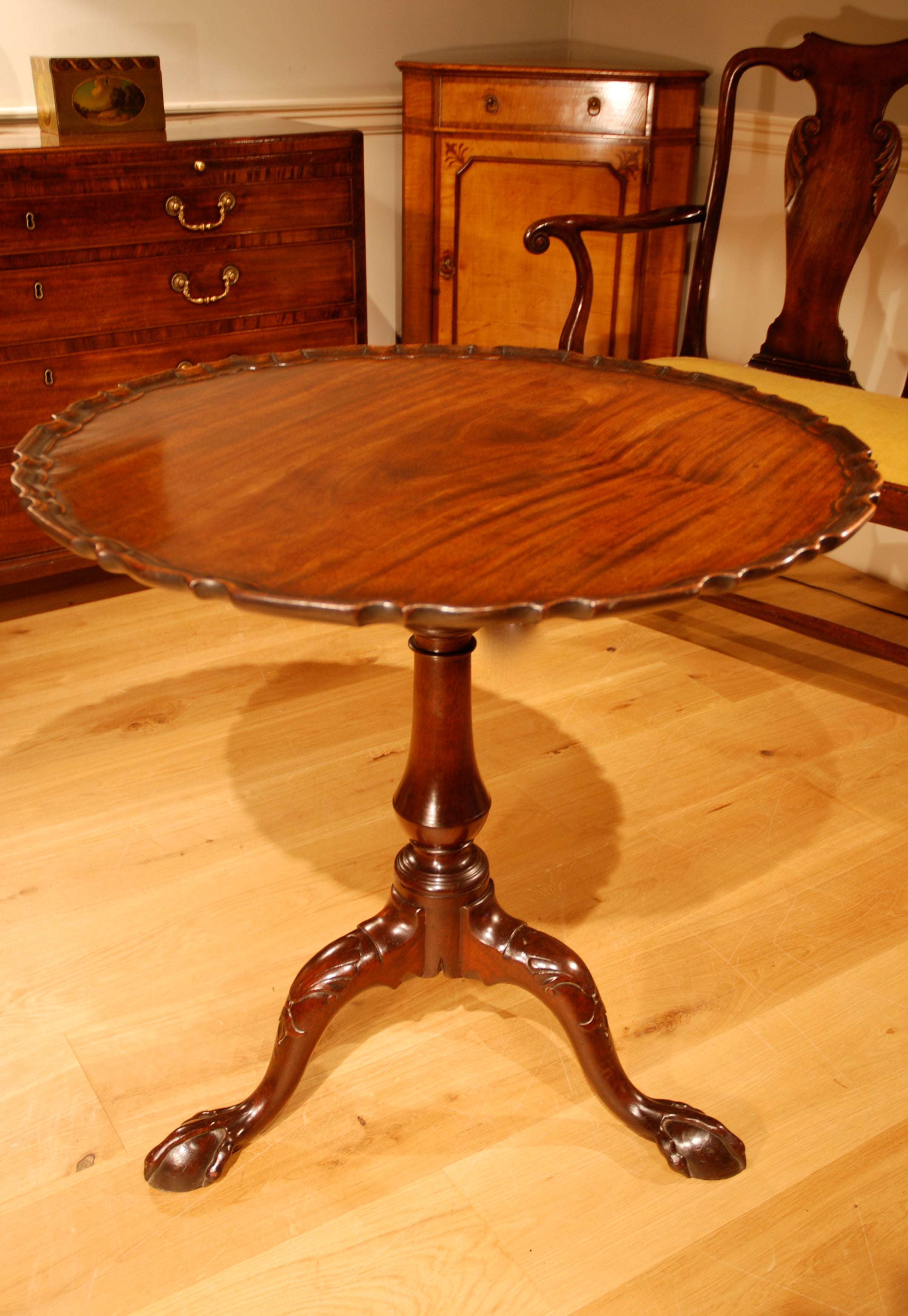 A Mahogany Pie Crust Tripod Table. Circa 1760.