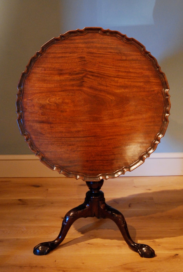 Georgian A Mahogany Pie Crust Tripod Table. Circa 1760.