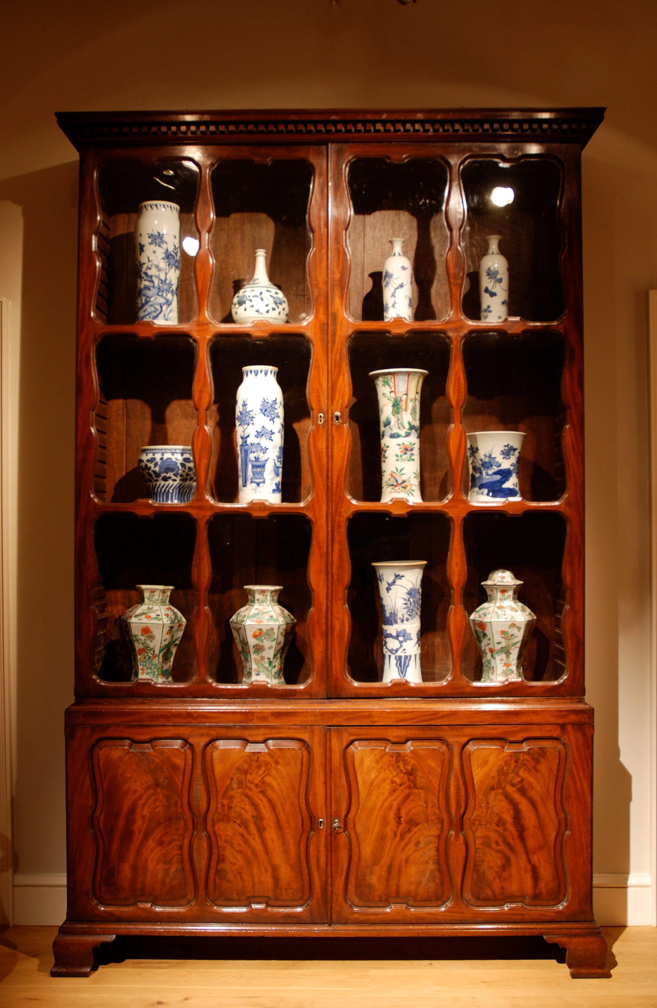 18th Century Mahogany Glazed Cabinet or bookcase