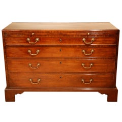 Antique An 18th Century mahogany chest of drawers.