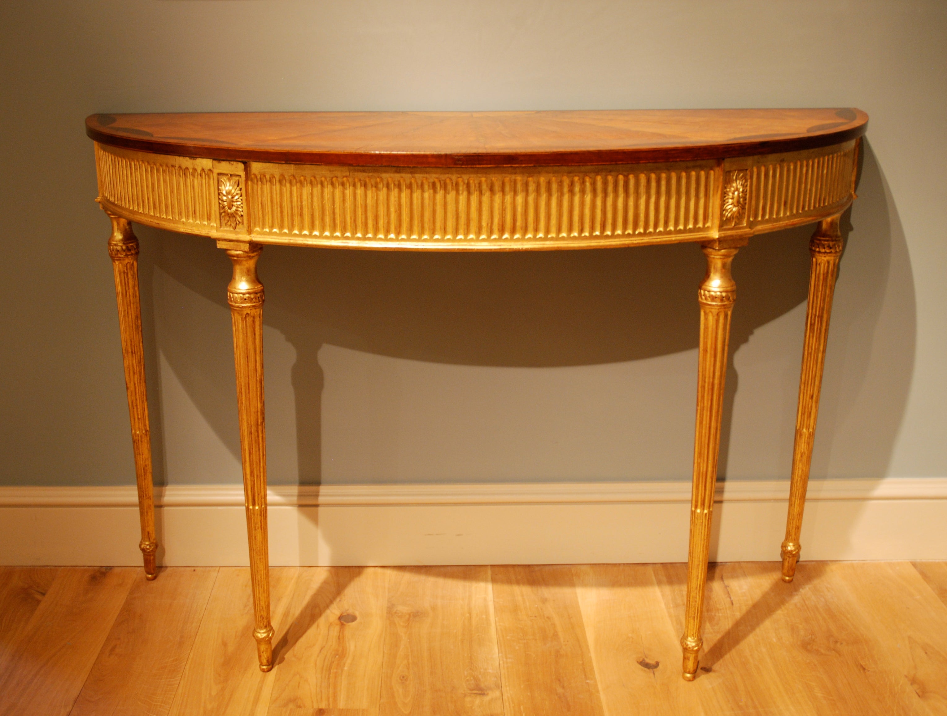 A Late 18th Century Demi Lune Side Table