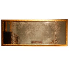 18th Century gilt overmantle mirror.