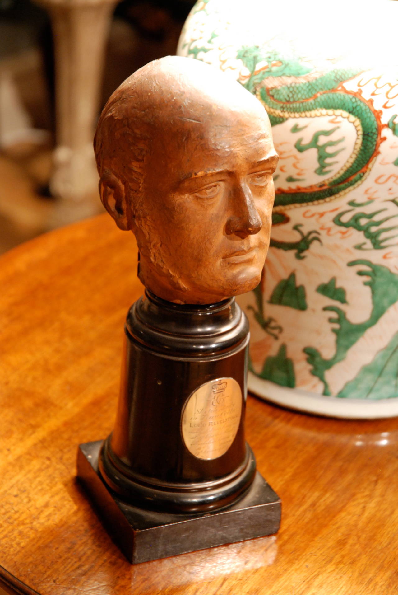 Terracotta Bust of Lord Revelstoke dated 1887