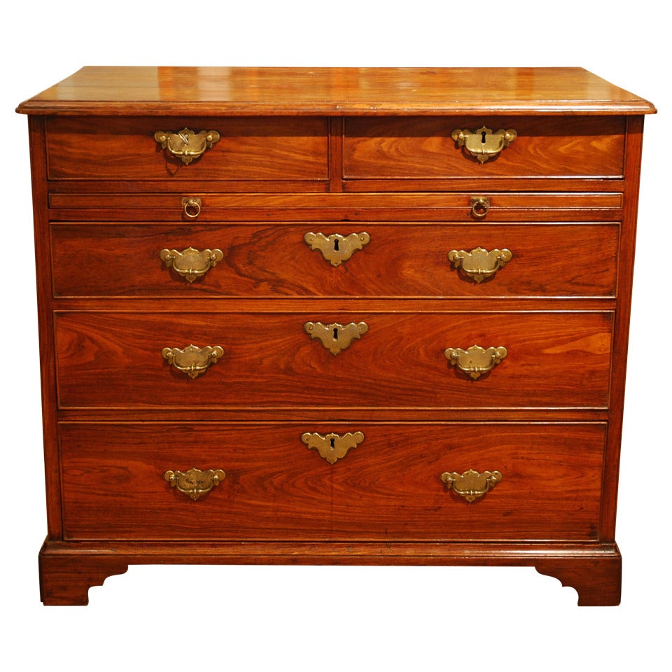 An 18th Century English Huanghuali Chest Of Drawers. For Sale