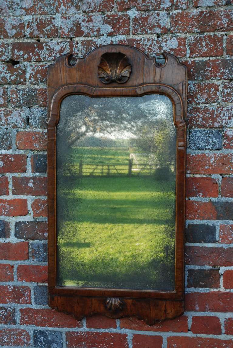 18th Century Walnut Mirror In Excellent Condition In Salisbury Wiltshire, GB