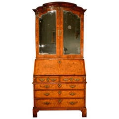 Antique 18th Century Walnut Bureau Bookcase