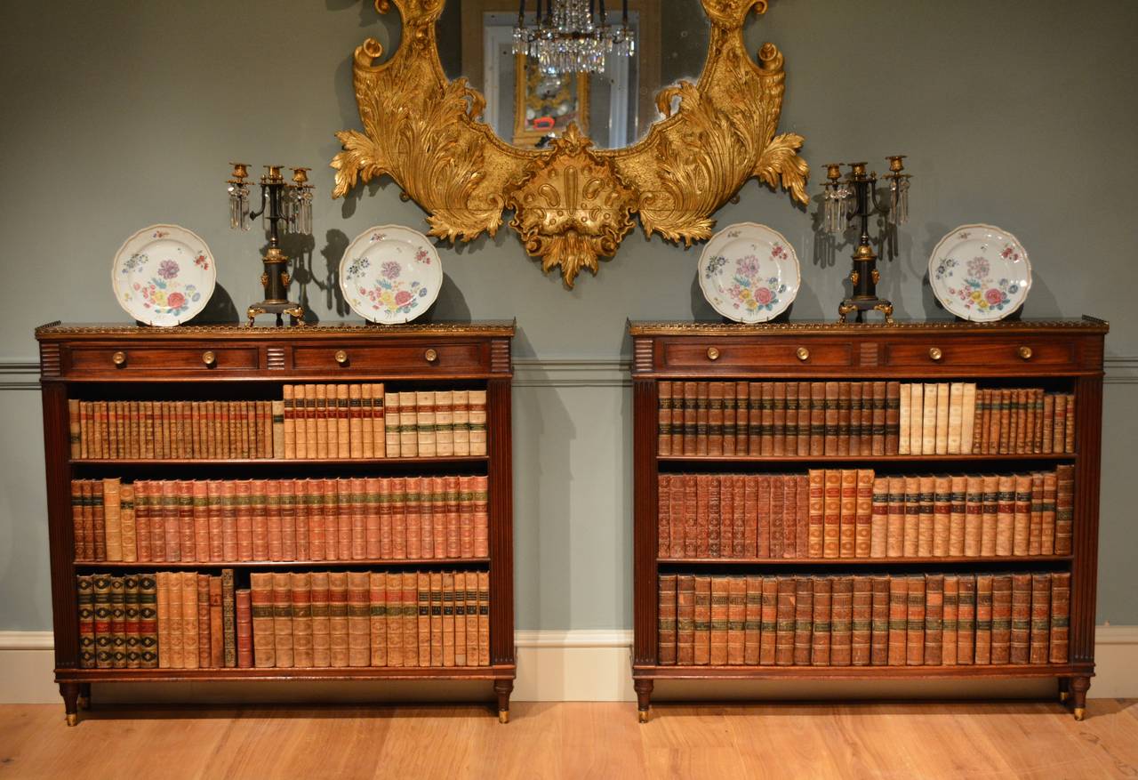 Georgian Pair of Early 19th Century Low Bookcases