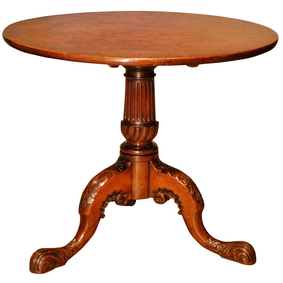A George II mahogany tripod table Circa 1750 For Sale