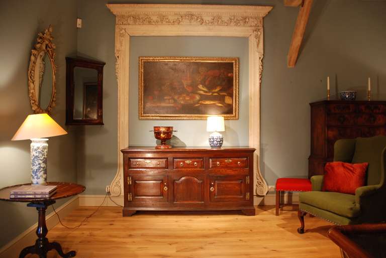 Brass Mid-18th Century Pine Dresser or Sideboard