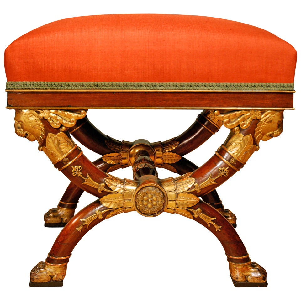 A very fine late 18th Century French Stool. For Sale