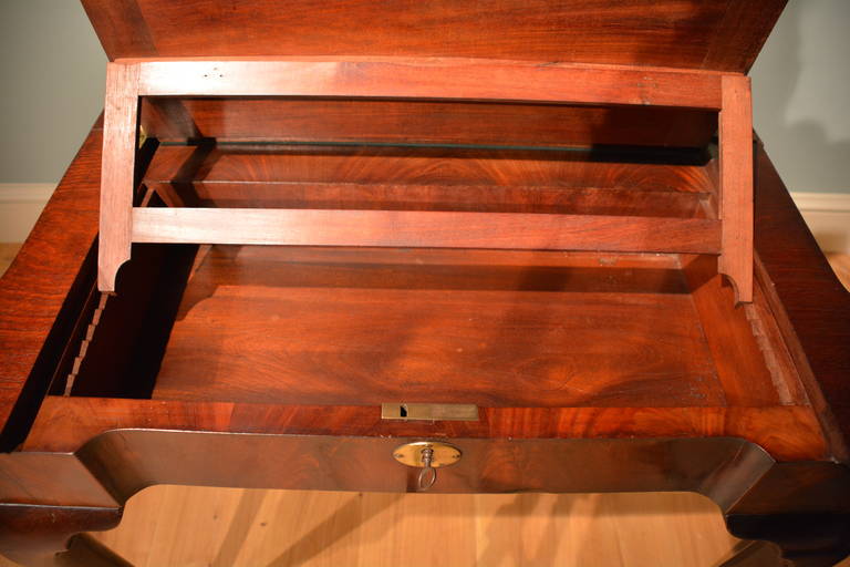 18th Century and Earlier 18th Century Mahogany Triple-Top Cabriole-Leg Games Table