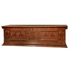 Late 16th Century Cypress Chest from the Addige District of Italy