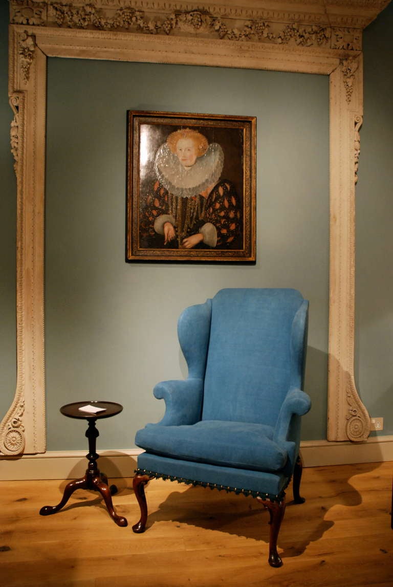 A cabriole leg walnut wing chair. Circa 1720. at 1stdibs