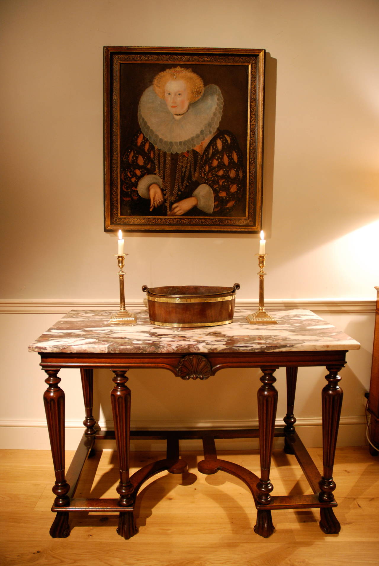 18th Century Mahogany Marble-Top Side Table In Good Condition For Sale In Salisbury Wiltshire, GB