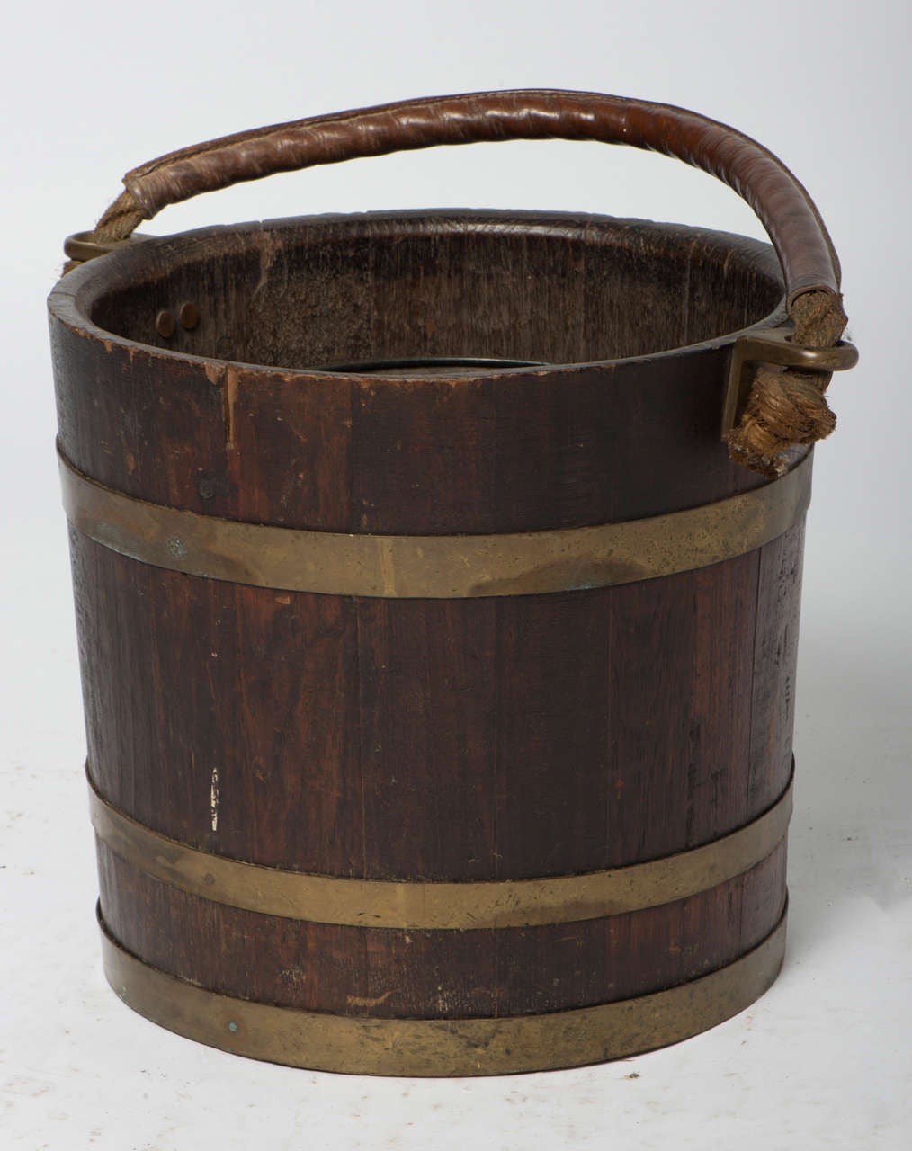 Wooden Fire Bucket with Original Paint For Sale 1