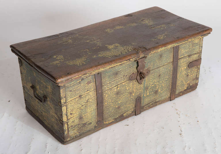 Iron bound oak table box