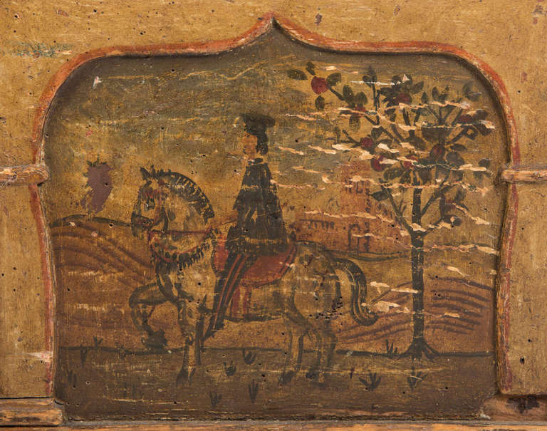 Small Painted Box Settle For Sale 1