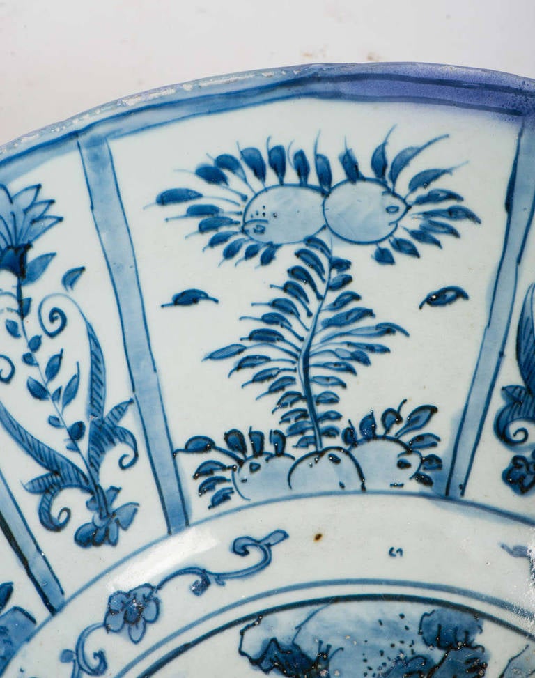 18th Century and Earlier Blue and White Large Bowl
