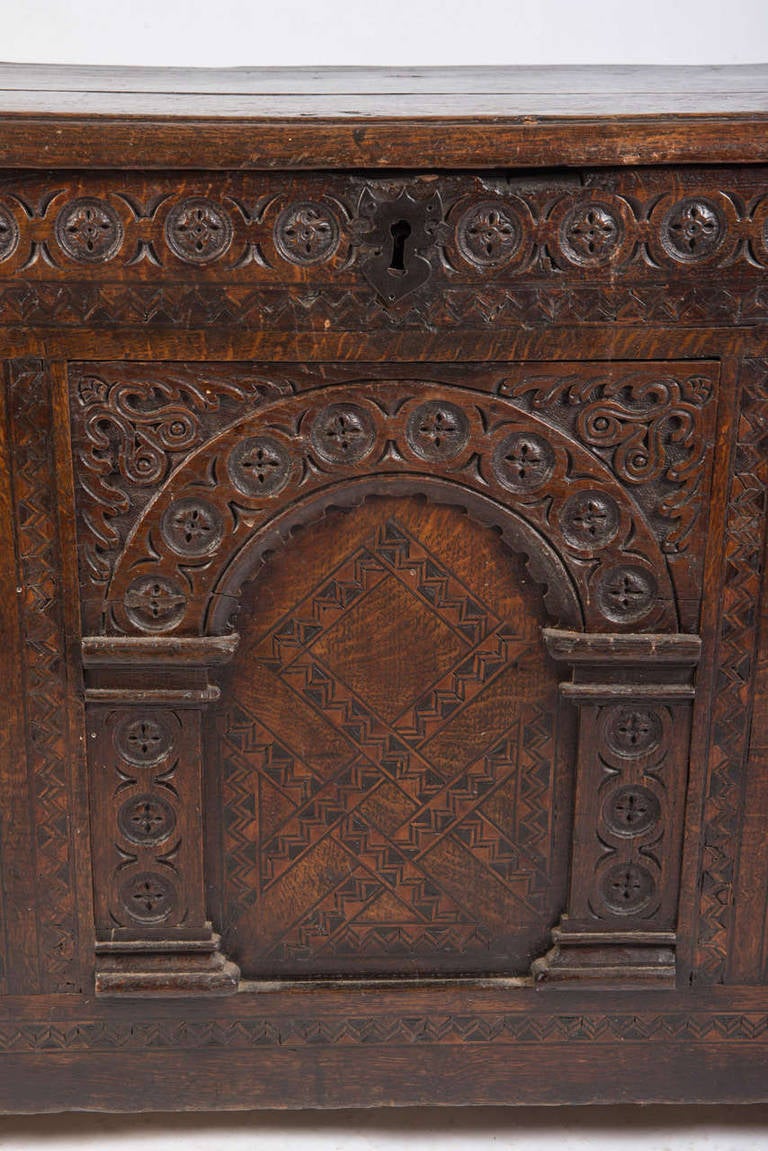 18th Century and Earlier Arcaded Coffer For Sale