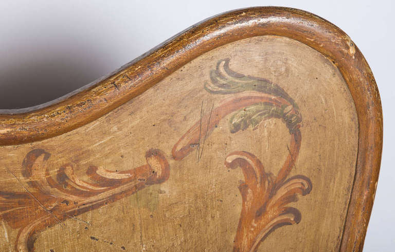 Small Painted Box Settle For Sale 3