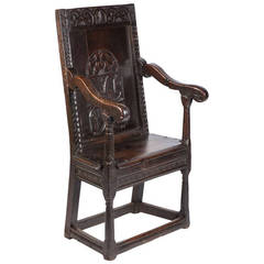 Antique Oak Wainscot Chair