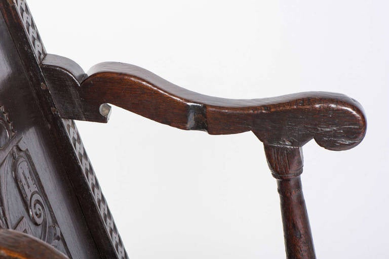 Oak Wainscot Chair For Sale 3