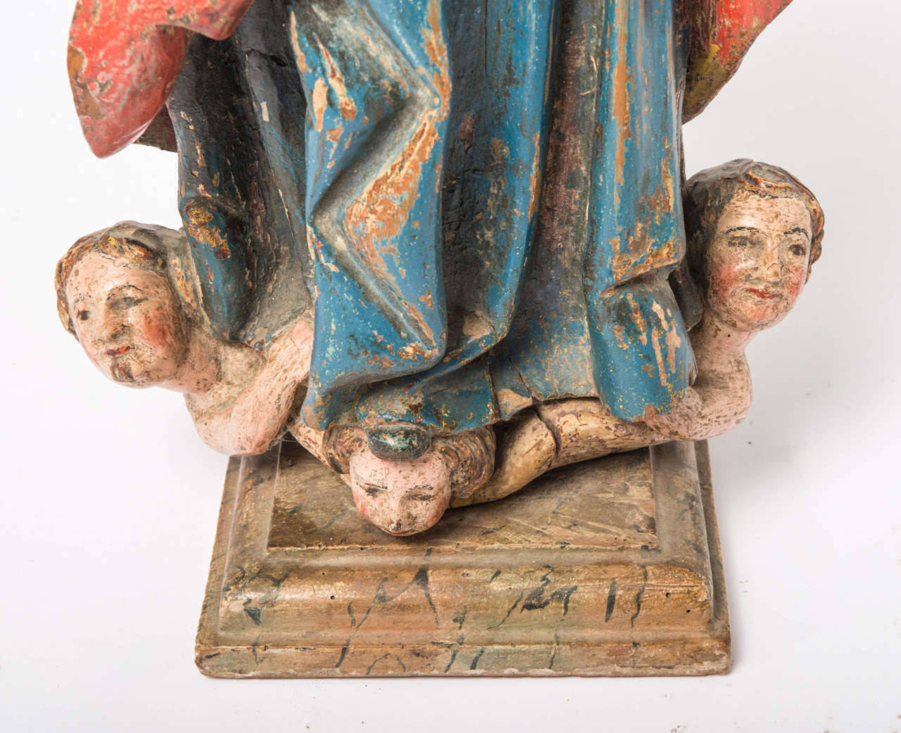 Wood carving of virgin