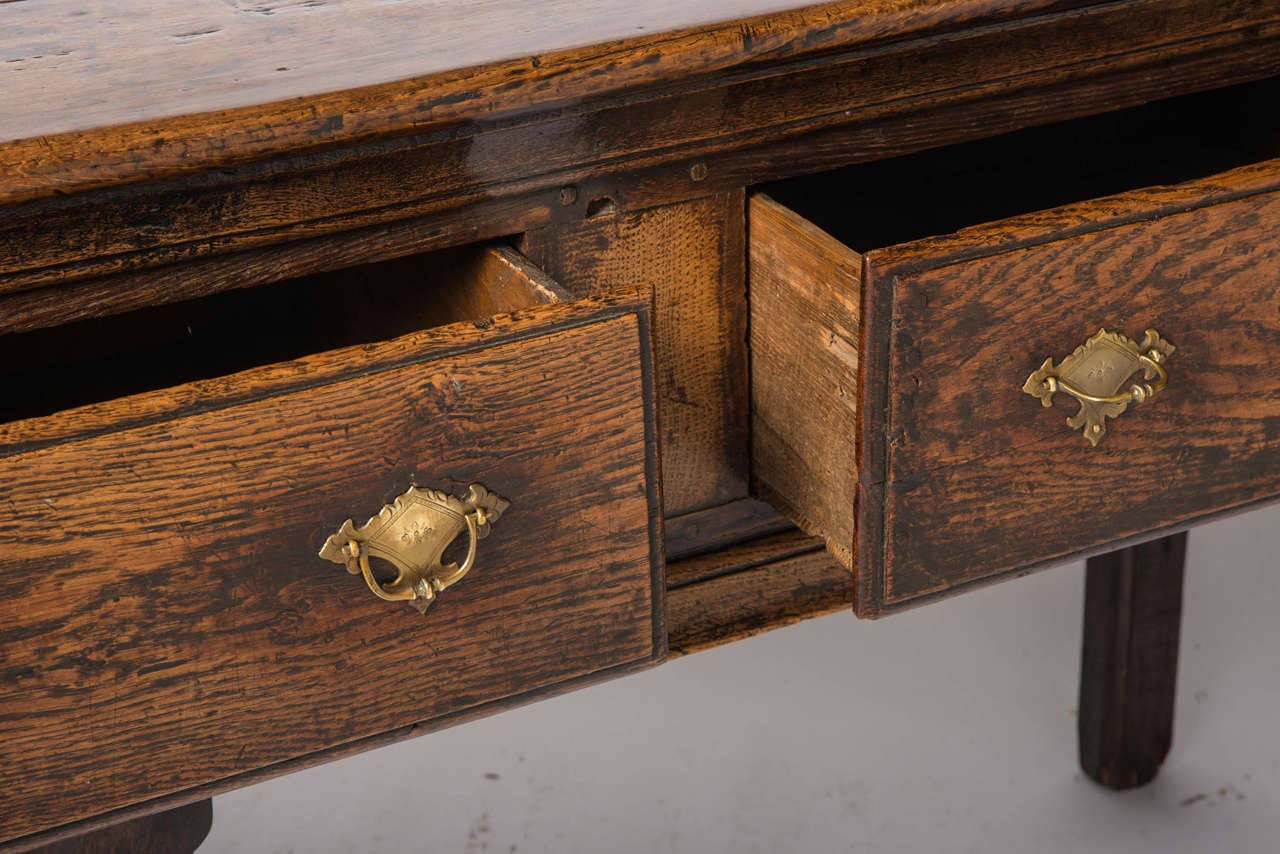 Oak silhouette leg dresser base