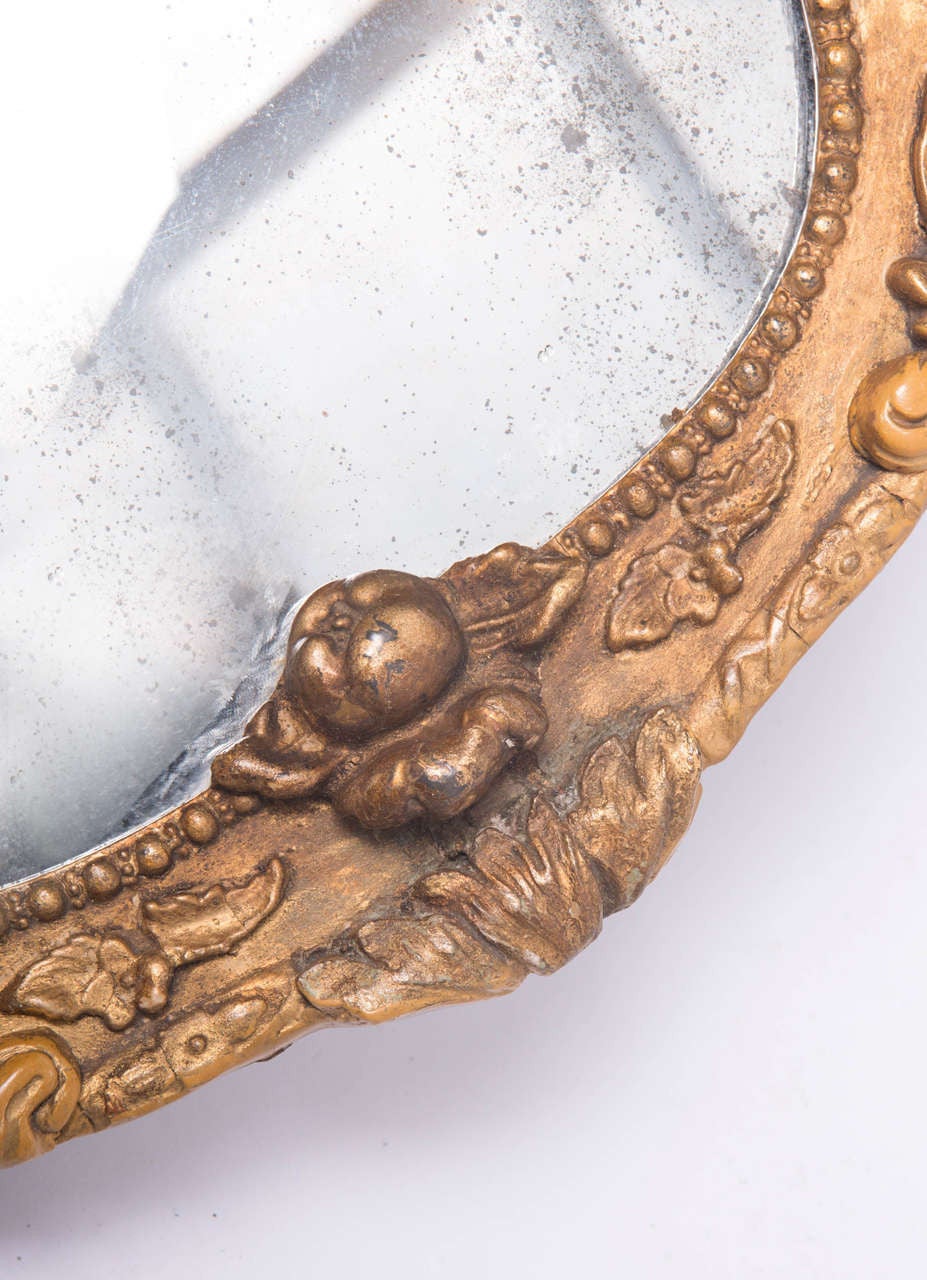 Gilt cared wood frame mirror