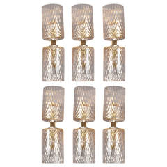 Set of Six Murano Glass Sconces 5