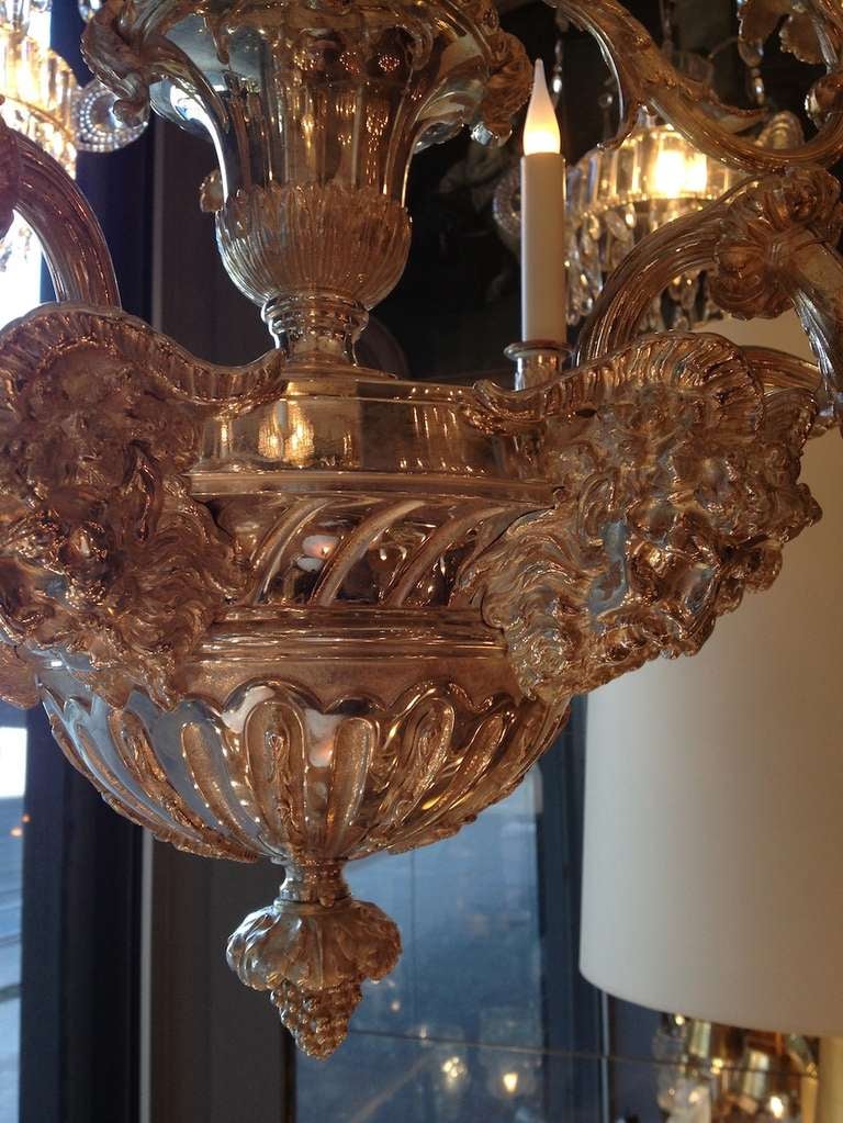 Exceptional Oval Silvered Bronze Chandelier In Excellent Condition In Saint-Ouen (PARIS), FR