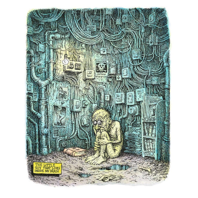 Libro in edizione da collezione: 8,1 x 10,6 pollici.
Stampa a pigmenti: 10 x 7,9 pollici.

Il set include un'introduzione scritta a mano da Robert Crumb.
Ogni edizione limitata a 1.000 copie comprende anche una stampa a colori firmata