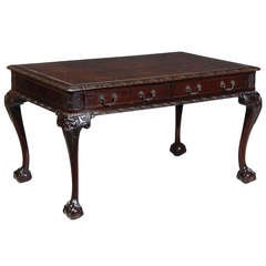 Antique Irish George II style partners' writing table