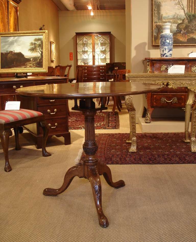 Chippendale George II Mahogany Tripod Table
