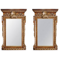 Pair of George II Style Pier Mirrors of Impressive Size