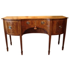 George III Period Mahogany Sideboard of Serpentine Outline